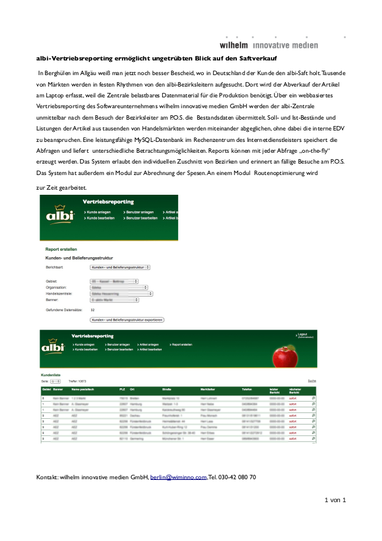 Titel von Vertriebsreporting