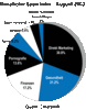 Preview von Online:Internet:Werbung:Spam:Inhalte von versendeten Spammails, August 2003