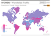 Preview von Weltweiter Trafficanteil von Frauen auf Pornosites (2015)