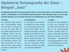 Preview von Beispiel: Produktbeschreibungen mit für die Sinne optimierten Worten
